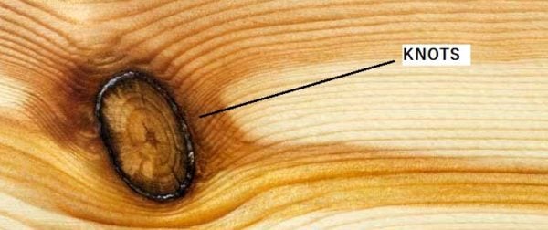 knots in timber, defects in timber