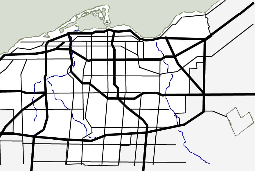 Highway plans map