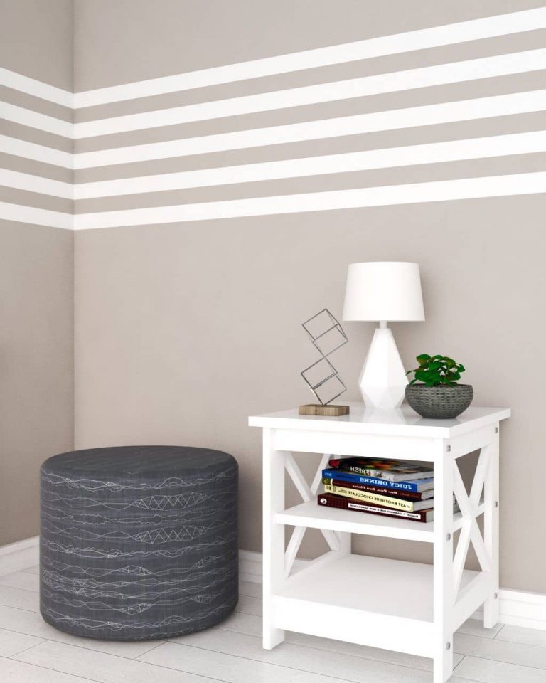Stripes Wall Painting In Study Room 768x960 