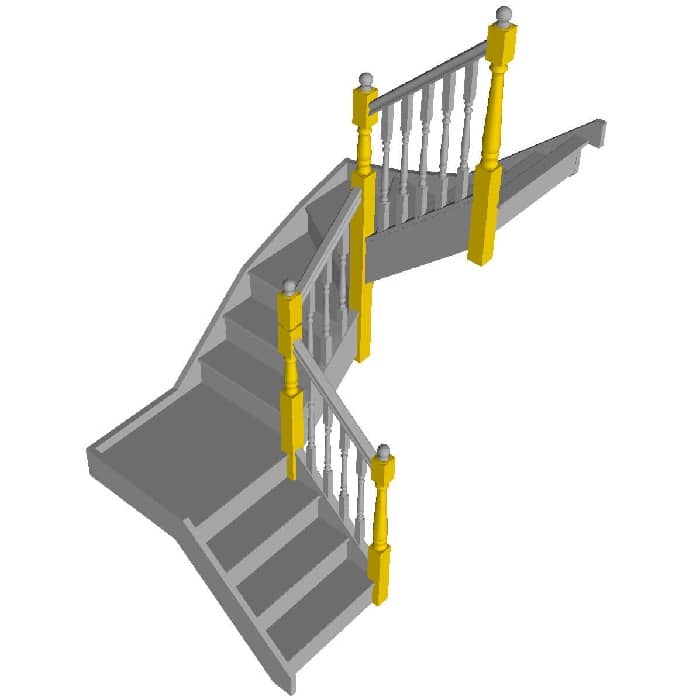 Newel Quarter Turn Staircase