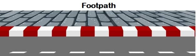 Road footpath