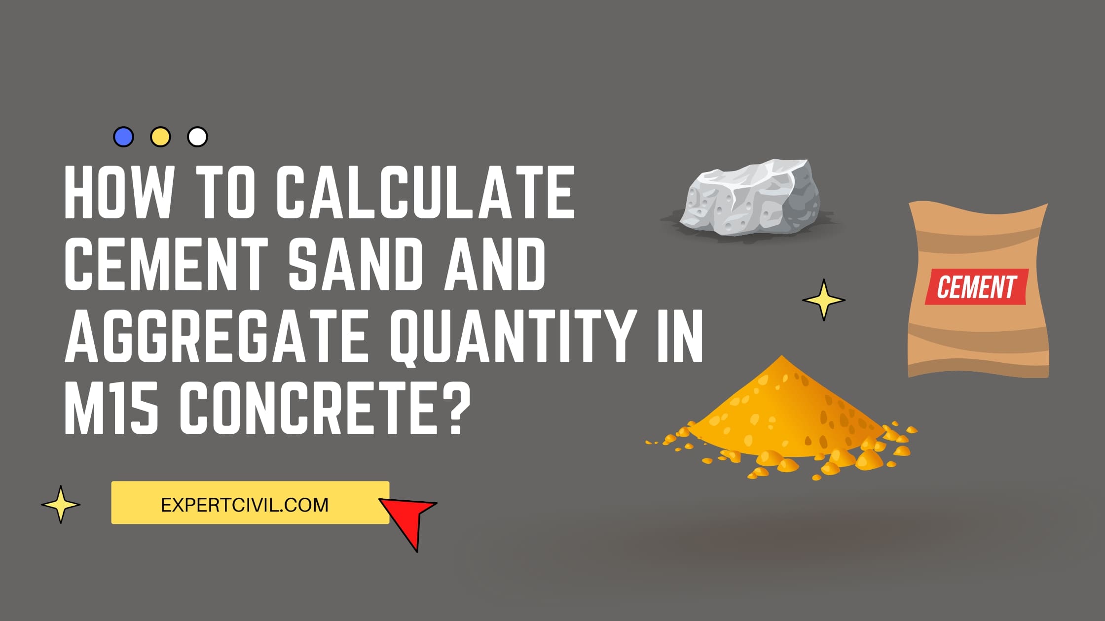 How to calculate cement sand and aggregate quantity in m15 concrete?