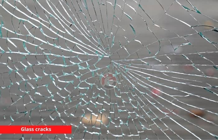 glass cracks