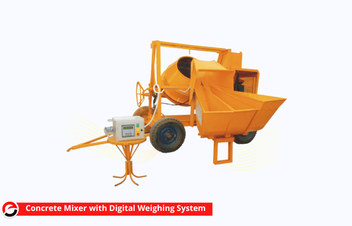 Concrete mixer with Digital weighing system