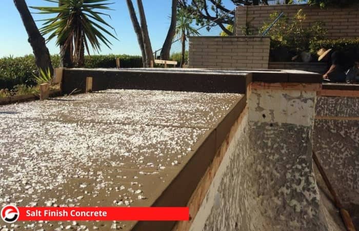 Rock Salt Finish Concrete Surface