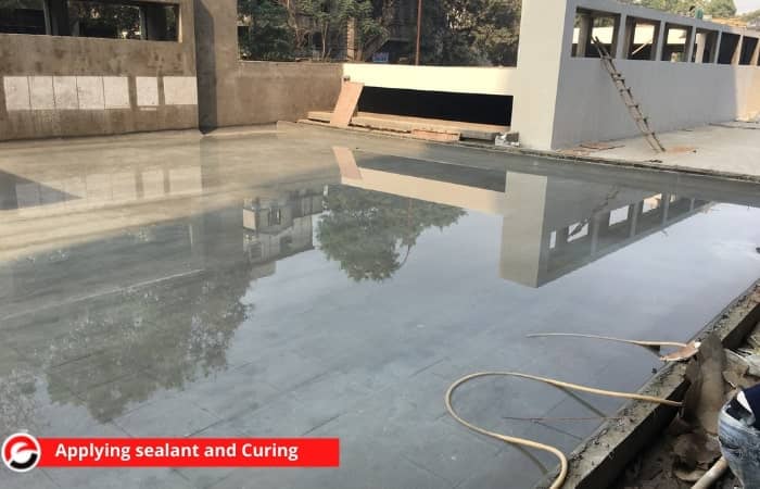 curing of Rock salt concrete finish
