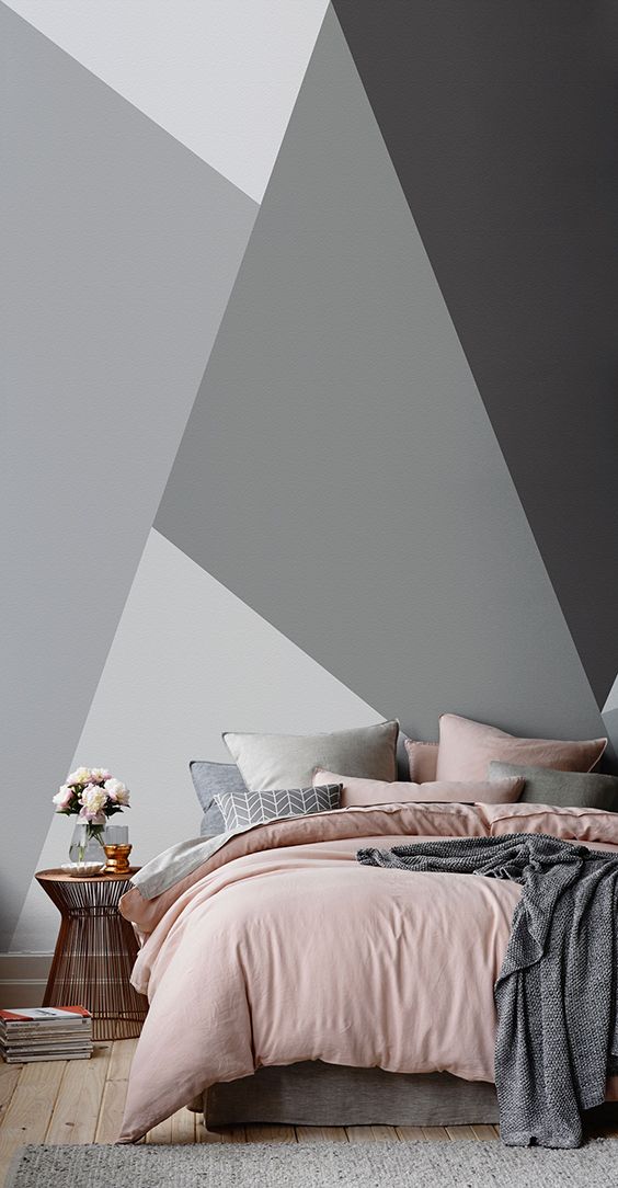 Grey Diagonal pattern wall