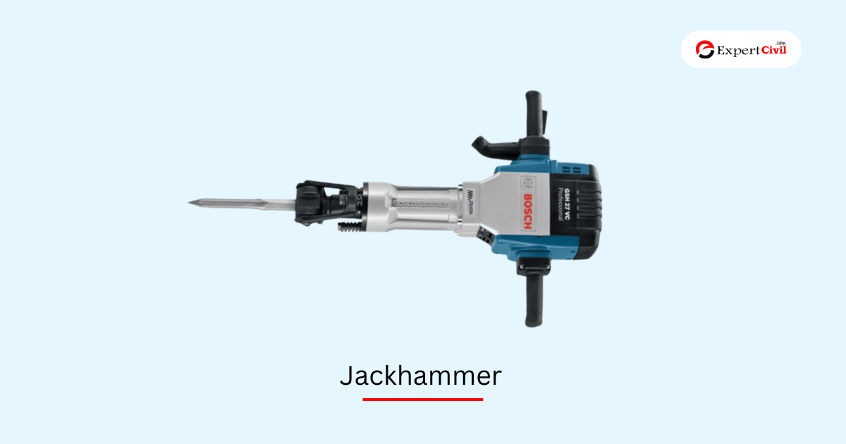 Jackhammer in construction