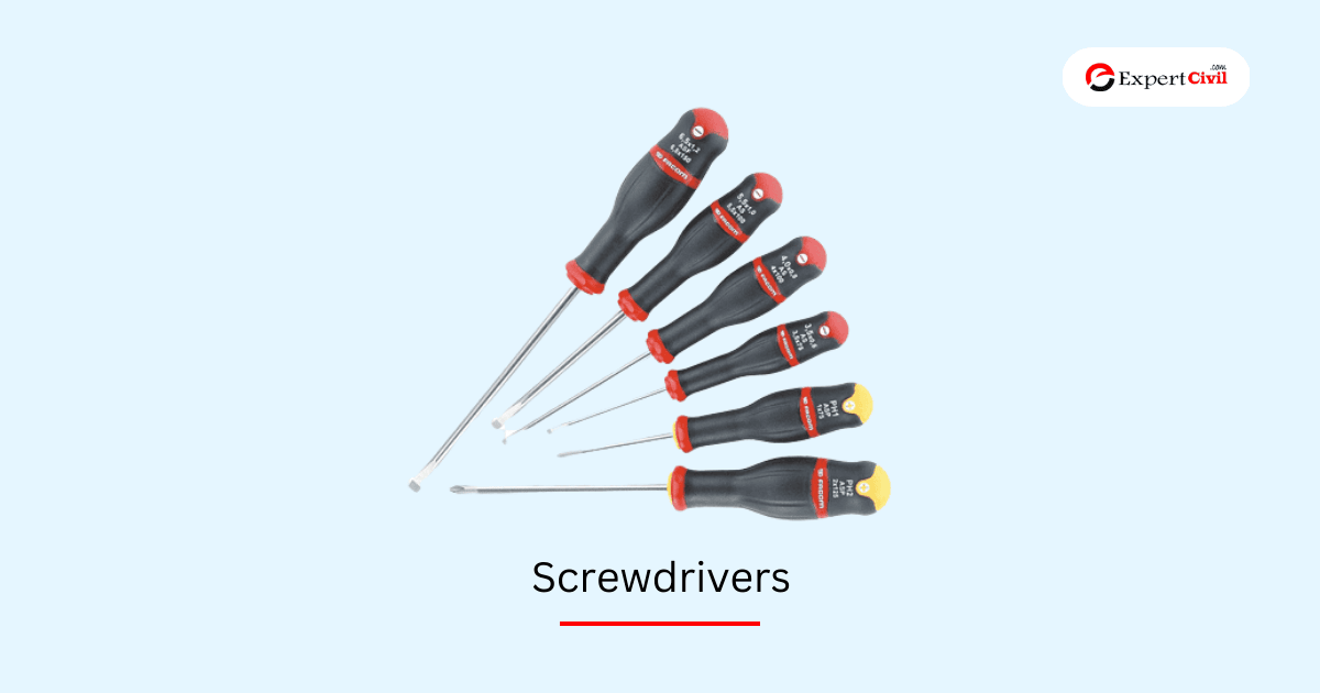 Screwdrivers in construction