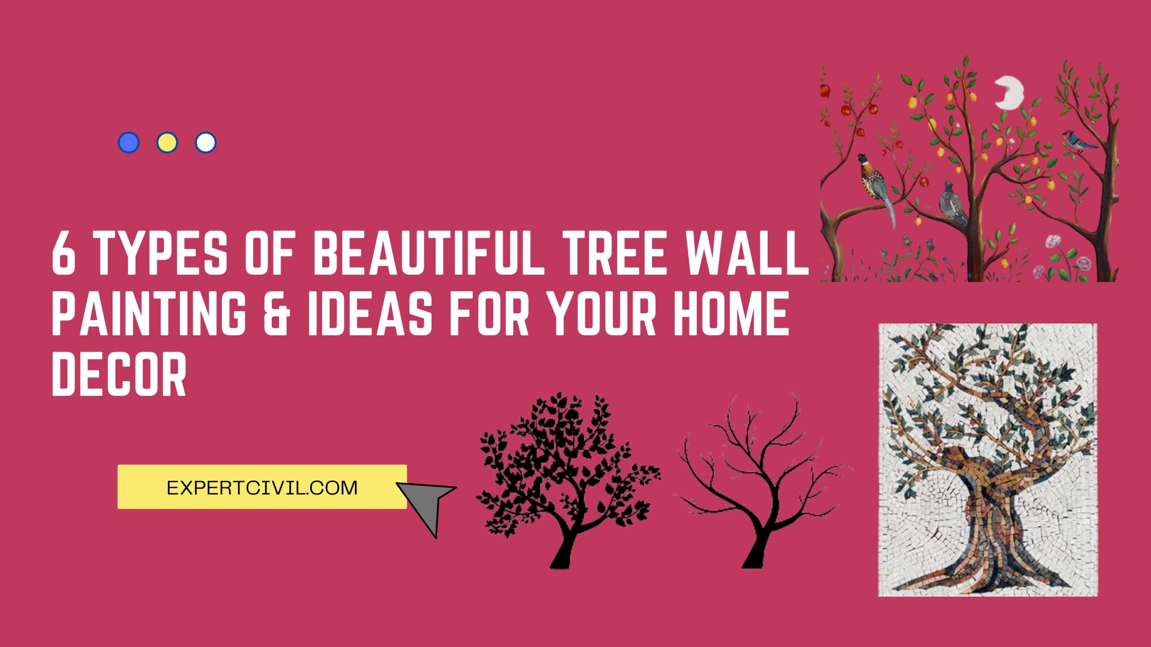 6 Types of Beautiful Tree Wall Painting & Ideas For Your Home Decor